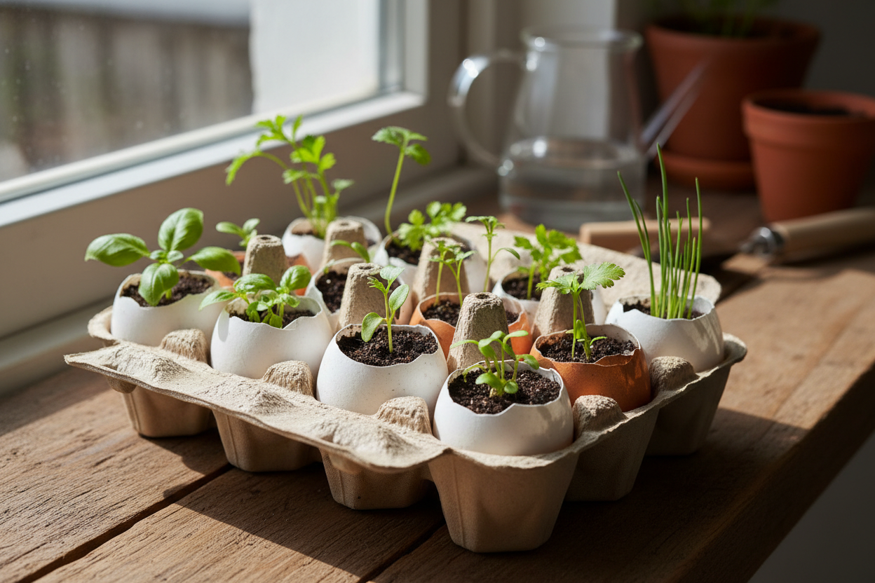 De leukste activiteit tijdens Pasen: Kruiden en groenten kweken in een eierschaal