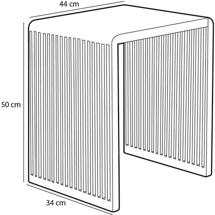 Yonker Bijzettafel - Set van 3 - L44 x B34 x H50 cm - Gerecycled Hout - Bruin