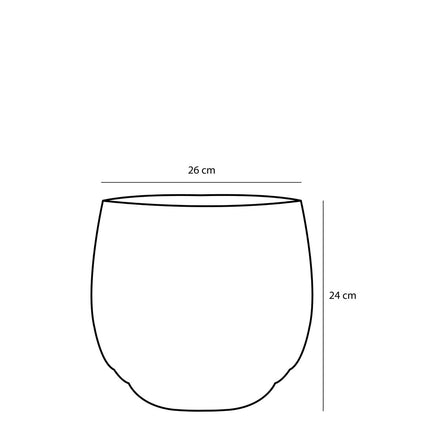 Jorck Mand voor Planten - Set van 3 - H24 x Ø26 cm - Zwart