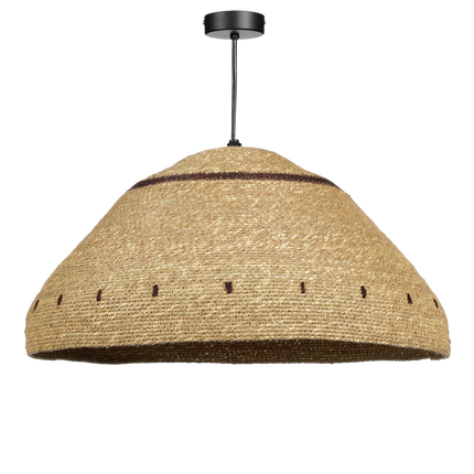 Joulz Hanglamp - H22 x Ø41 cm - Jute - Lichtbruin