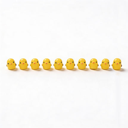Kuikenklas - Decoratieve mini kuikens - Geel - 10 stuks - ↑ 1 cm