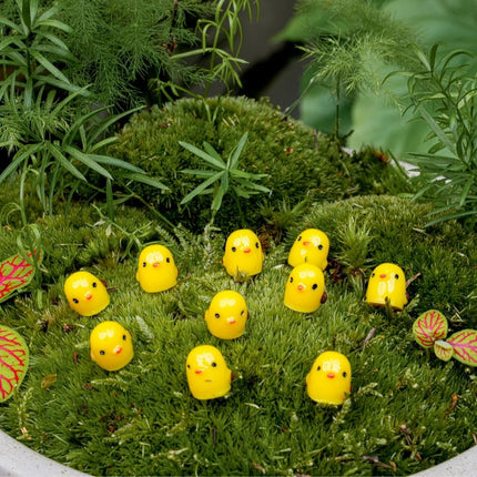 Kuikenklas - Decoratieve mini kuikens - Geel - 10 stuks - ↑ 1 cm