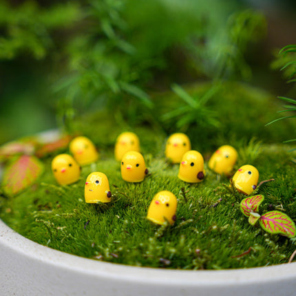 Kuikenklas - Decoratieve mini kuikens - Geel - 10 stuks - ↑ 1 cm
