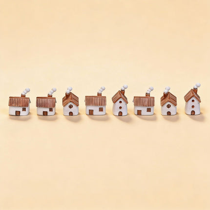 Schoorsteenpad - Decoratief miniatuurdorp - 8 stuks - ↑ 1-3 cm
