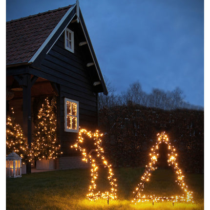 Garden d'Light Vallende Ster Tuinsteker met Warm Witte LED Verlichting - L35 x H77 cm - Zwart