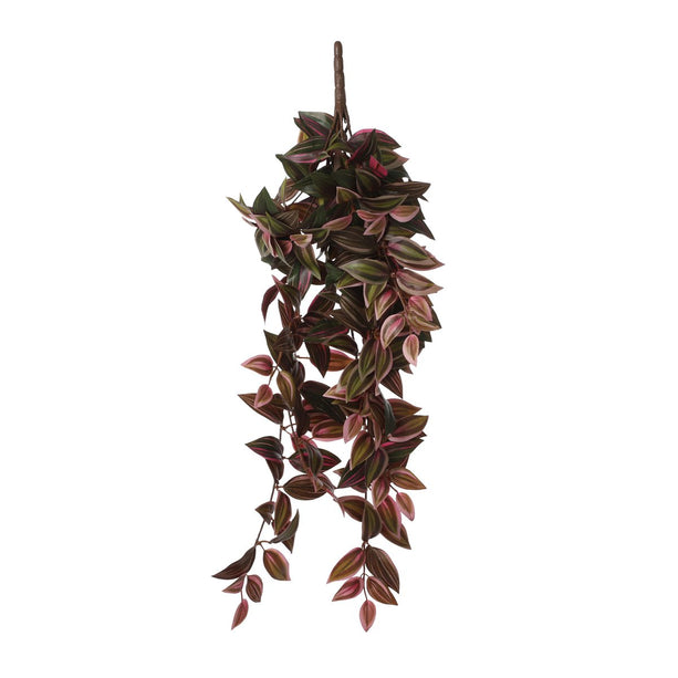 Tradescantia Kunst Hangplant - L15 x B20 x H54 cm - Bordeaux