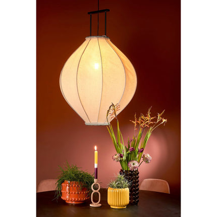 Pego Hanglamp - H94 x Ø70 cm - Linnen - Off White