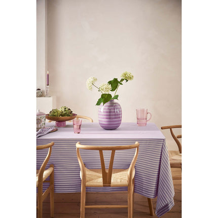 Vase Metal Stripes Lilac 32cm