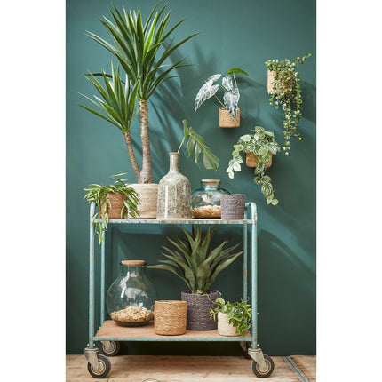 Atlantic Mand voor Planten - Set van 3 - H16 x Ø16 cm - Jute - Crème