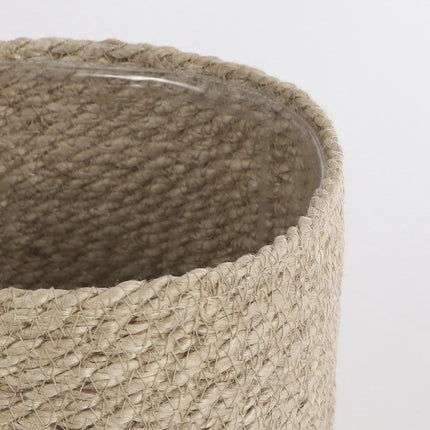 Atlantic Mand voor Planten - H20 x Ø20 cm - Jute - Crème