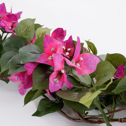 Bougainvillea Kunstslinger - L180 cm - Donkerroze