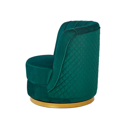 Fluwelen draaifauteuil groen