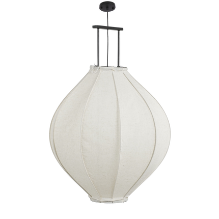 Pego Hanglamp - H94 x Ø70 cm - Linnen - Off White