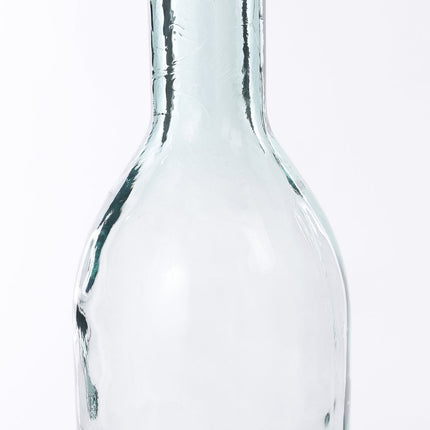 Rioja Fles Vaas - H100 x Ø21 cm - Gerecycled Glas - Transparant