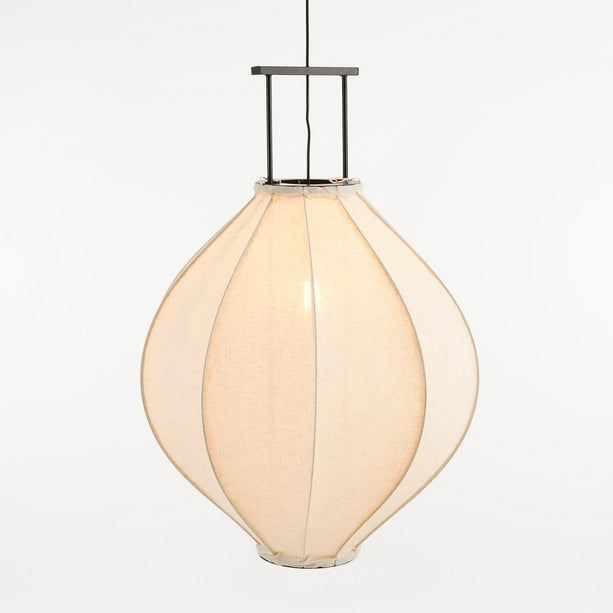 Pego Hanglamp - H94 x Ø70 cm - Linnen - Off White