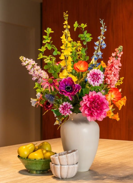 Kunstbloemen boeket - Bold & bright Deluxe - Real Touch - 16 stelen - ↑ 85 cm