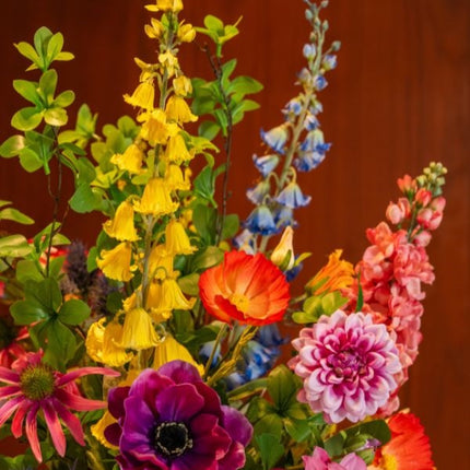 Kunstbloemen boeket - Bold & bright Deluxe - Real Touch - 16 stelen - ↑ 85 cm