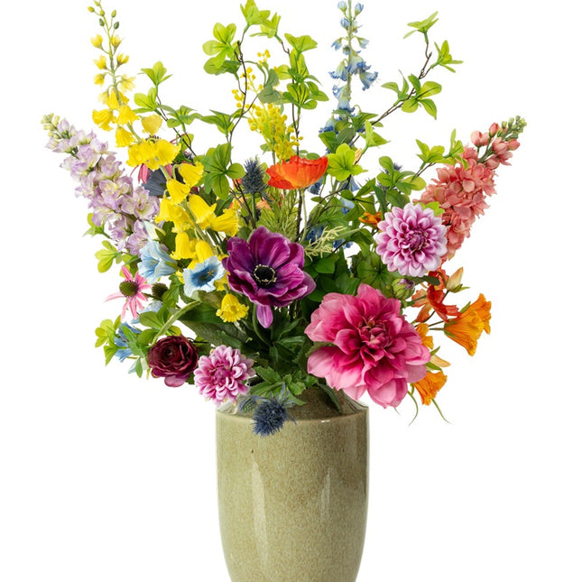 Kunstbloemen boeket - Bold & bright Deluxe - Real Touch - 16 stelen - ↑ 85 cm