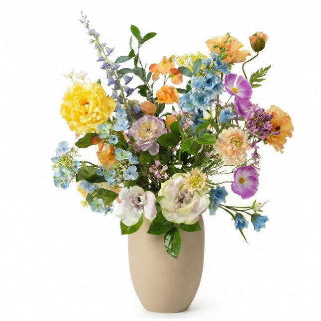 Kunstbloemenboeket - Soft Spring Deluxe - Real Touch - 18 stelen - ↑ 85 cm