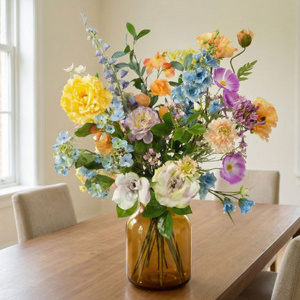 Kunstbloemenboeket - Soft Spring Deluxe - Real Touch - 18 stelen - ↑ 85 cm