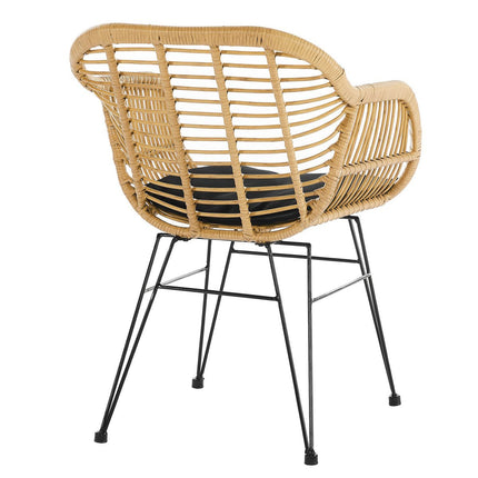 Set van 2 fauteuils in rotan look, naturel