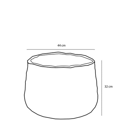 Avalon Mand voor Planten - Set van 3 - H32 x Ø44 cm - Zeegras - Lichtbruin