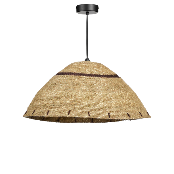 Joulz Hanglamp - H16 x Ø36 cm - Jute - Lichtbruin