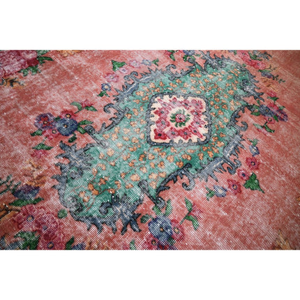 Bloemen vintage vloerkleed - 314x213 cm - HANDGEMAAKT