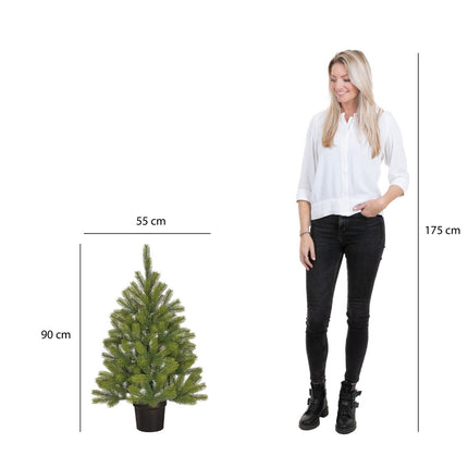 Kunstkerstboom - Nigata - H90 x Ø55 cm - Groen