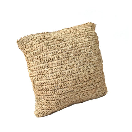 De Raffia Flores Kussenhoes Vierkant - Naturel - 40x40