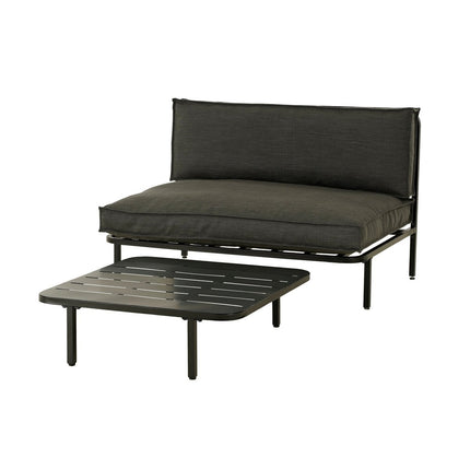 Celo Loungetafel - L80 x B80 x H23 cm - Metaal - Zwart