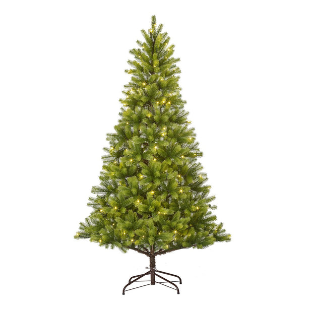 Nagoya Kunstkerstboom met Warm Witte LED Verlichting - H240 x Ø138 cm - Groen