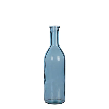 Rioja Fles Vaas - H50 x Ø15 cm - Gerecycled Glas - Lichtblauw