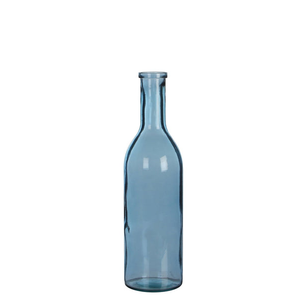 Rioja Fles Vaas - H50 x Ø15 cm - Gerecycled Glas - Lichtblauw