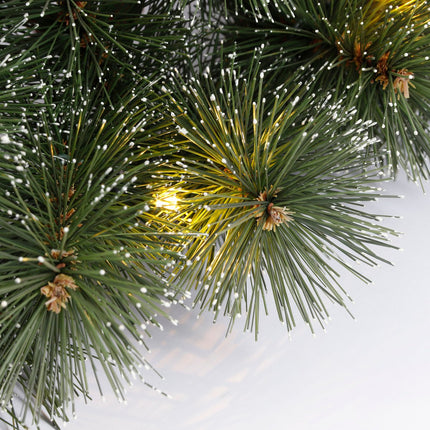 Glendon Set van 2 Kerstbomen en 1 Krans met LED Verlichting - Groen