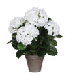 Hortensia Kunstplant in Bloempot Stan - H45 x Ø45 cm - Wit