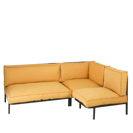 Celo Loungebank Hoekelement - L83 x B83 x H78 cm - Metaal - Zwart