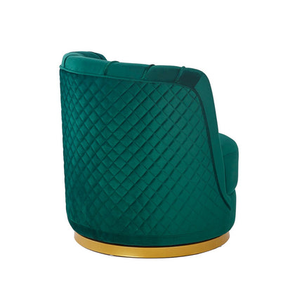 Fluwelen draaifauteuil groen
