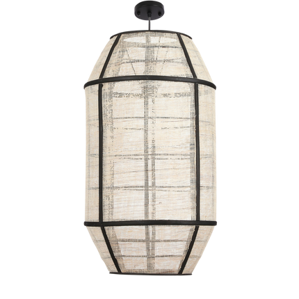 Pella Hanglamp - H58 x Ø33 cm - Linnen - Off White