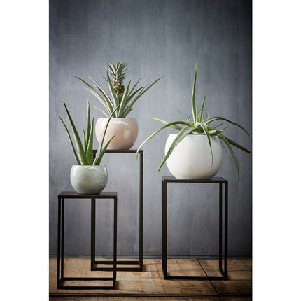 Goa Bijzettafel - Set van 2 - L35 x B35 x H55 cm - Metaal - Zwart