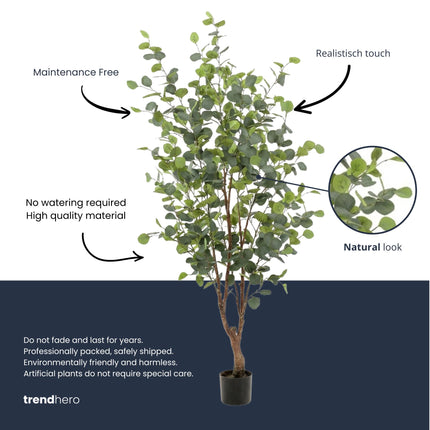 Eucalyptus boom - 120 - 140 cm - Kunstplant