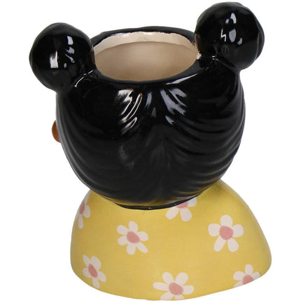 Mini bloempot gezicht - Jessica - Meerkleurig ↑ 10,5 cm