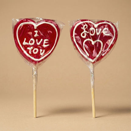 Love Pop - Hartvormige Lolly met Tekst - Aardbeiensmaak