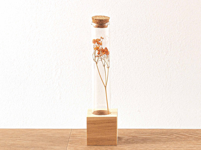 FlowerHero® - Tube S - Wooden Dried flower stand + Dried Floral Arrangement