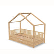 Woonhero bedhuis - Halvik - Naturel - Eenpersoonsbed 90x190 cm - Kinderbed + Lade met extra slaapplek