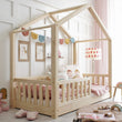 Woonhero bedhuis - Lilesand - Naturel - Eenpersoonsbed 90x190 cm - Kinderbed