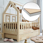 Met schuim matras (90x190 cm)
