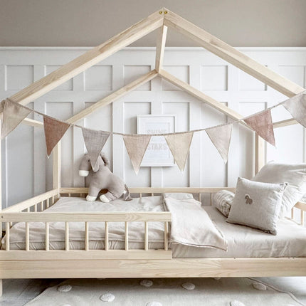 Woonhero bedhuis - Bodo - Naturel - Eenpersoonsbed - Kinderbed