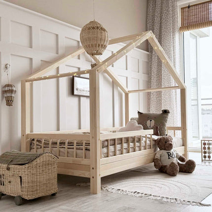 Woonhero bedhuis - Bodo - Naturel - Eenpersoonsbed - Kinderbed
