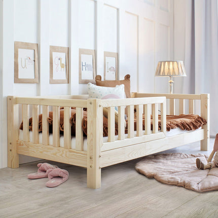 Woonhero kinderbed - Hobro - Naturel - Eenpersoonsbed - Meerdere formaten